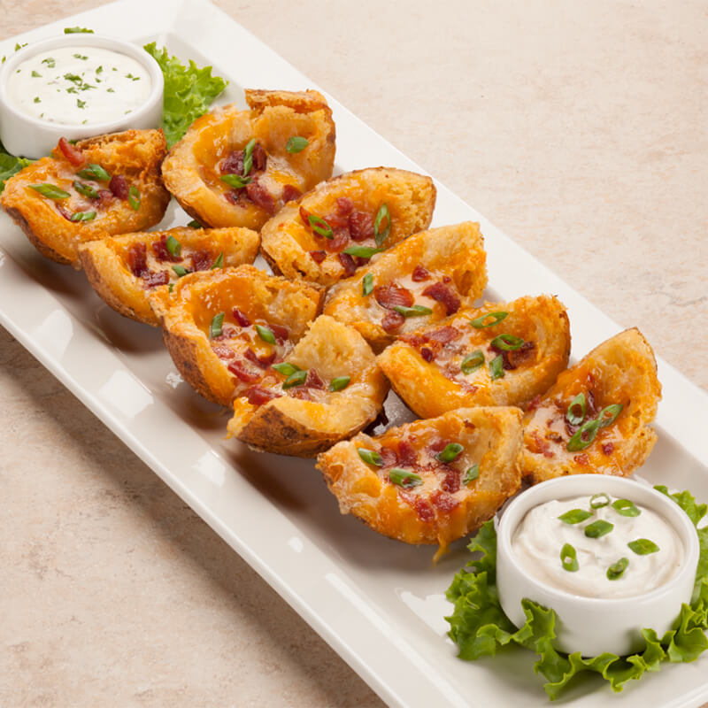 Crisp Potato Skins Appetizers Menu At Bj S Restaurant Brewhouse Menu Bj S Restaurants And Brewhouse